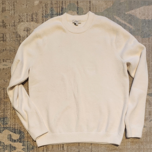Men's Vuori Midweight Rib Sweater. Ivory. Size M. EUC